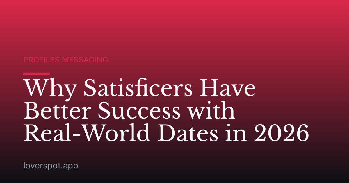 Why Satisficers Have Better Success with Real-World Dates in 2026