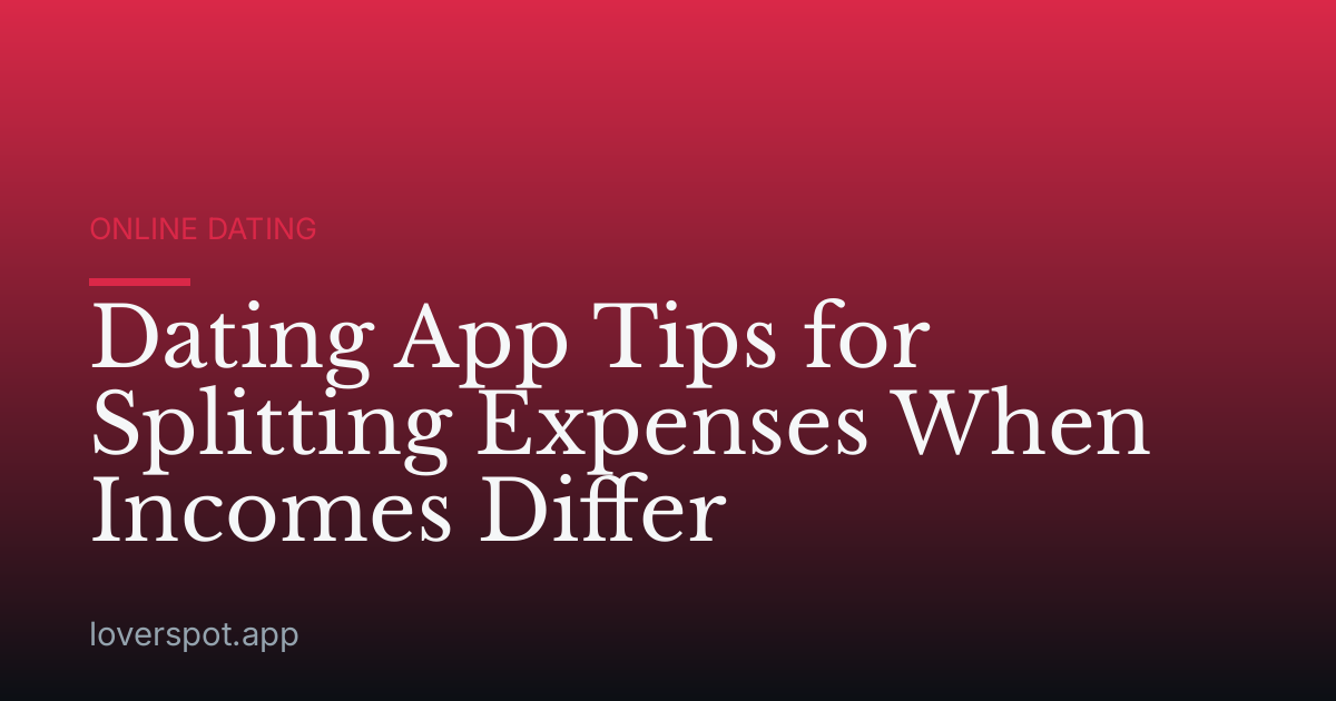 Dating App Tips for Splitting Expenses When Incomes Differ