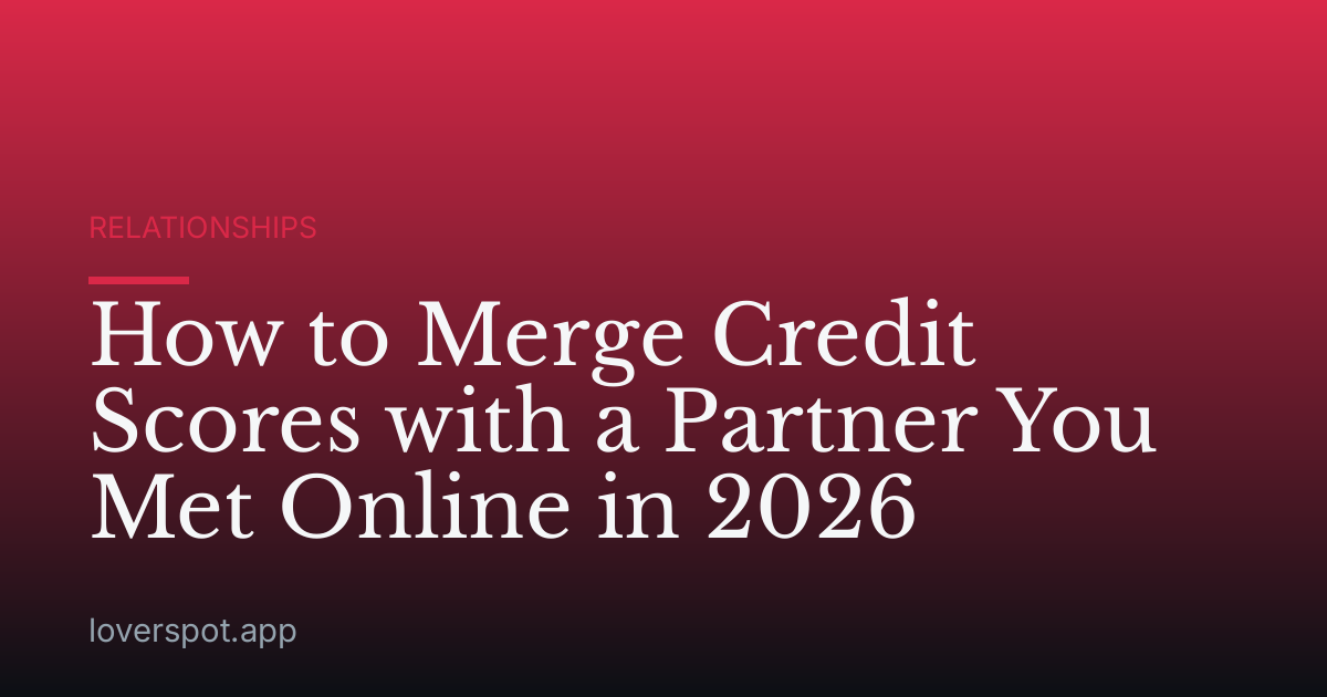 How to Merge Credit Scores with a Partner You Met Online in 2026