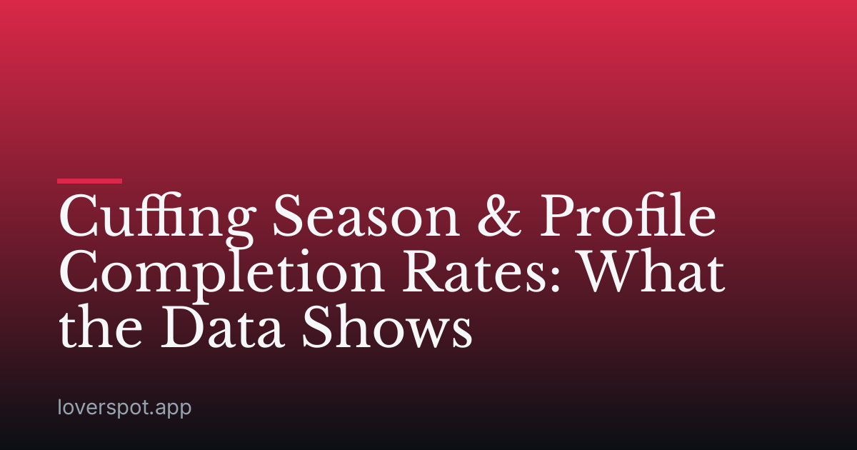 Cuffing Season & Profile Completion Rates: What the Data Shows