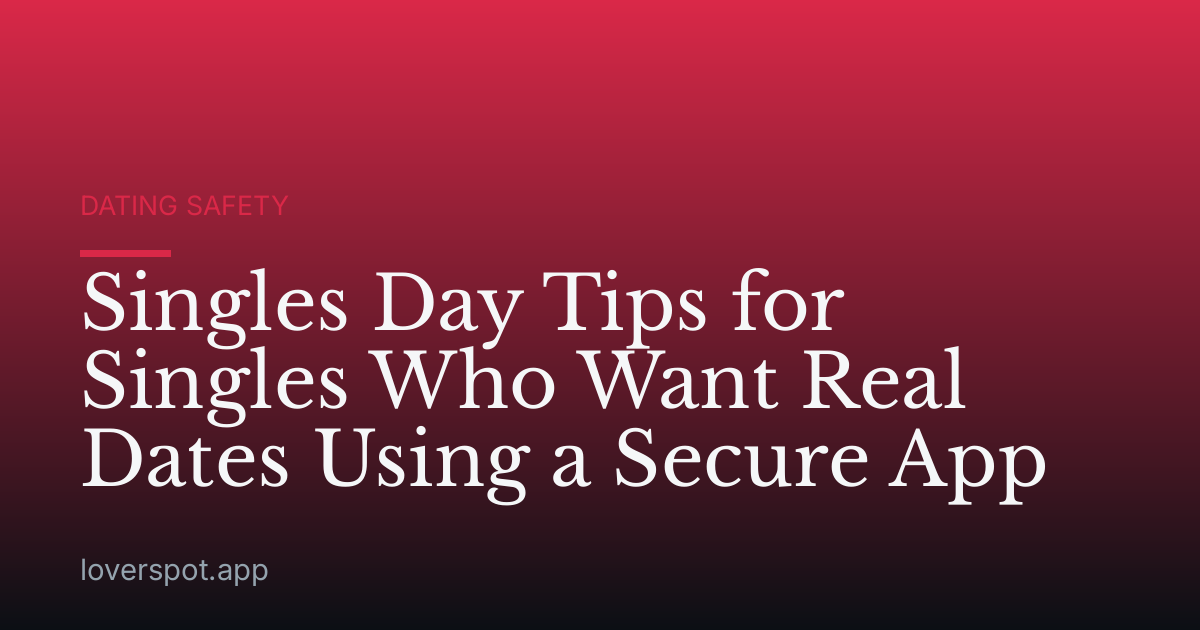 Singles Day Tips for Singles Who Want Real Dates Using a Secure App