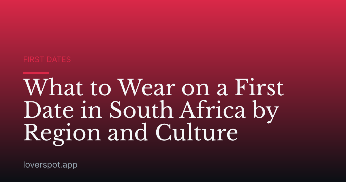 What to Wear on a First Date in South Africa by Region and Culture