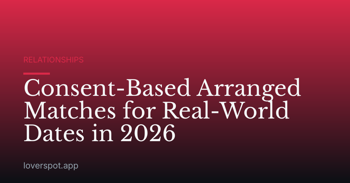 Consent-Based Arranged Matches for Real-World Dates in 2026