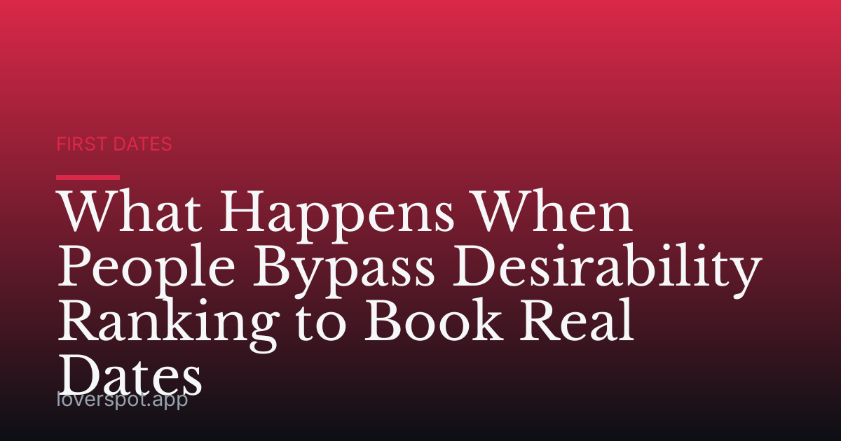 What Happens When People Bypass Desirability Ranking to Book Real Dates