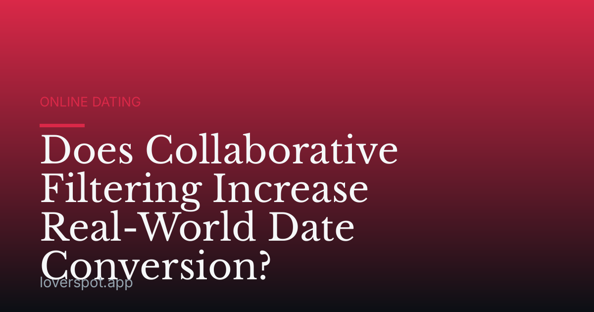 Does Collaborative Filtering Increase Real-World Date Conversion?