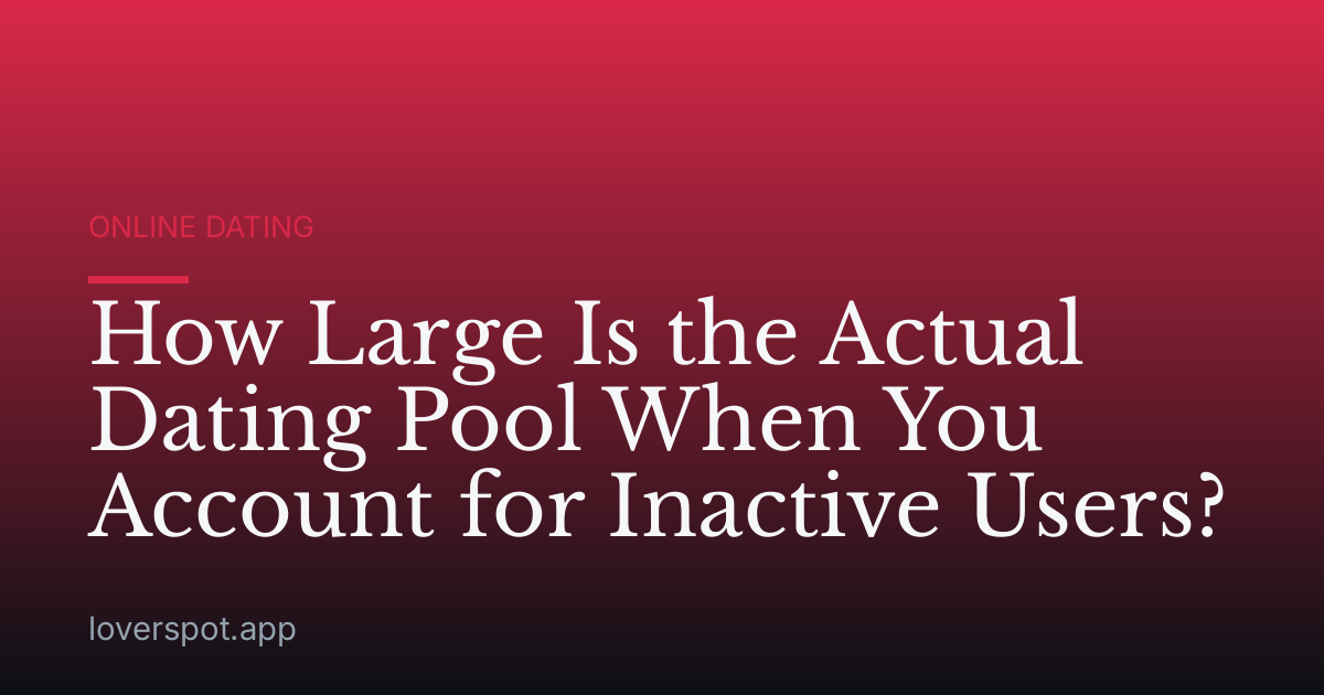How Large Is the Actual Dating Pool When You Account for Inactive Users?