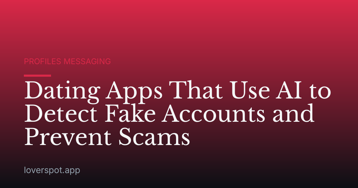 Dating Apps That Use AI to Detect Fake Accounts and Prevent Scams