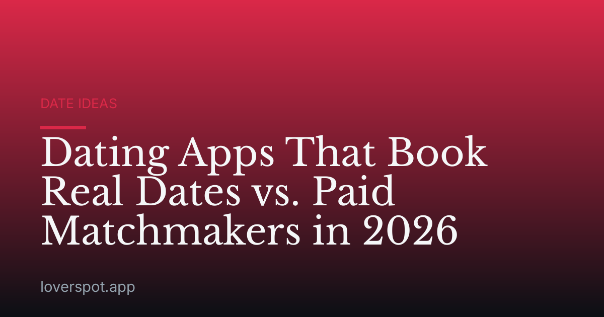 Dating Apps That Book Real Dates vs. Paid Matchmakers in 2026