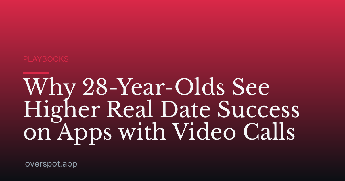 Why 28-Year-Olds See Higher Real Date Success on Apps with Video Calls
