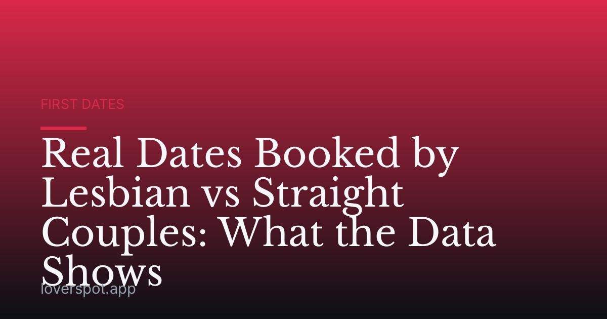 Real Dates Booked by Lesbian vs Straight Couples: What the Data Shows