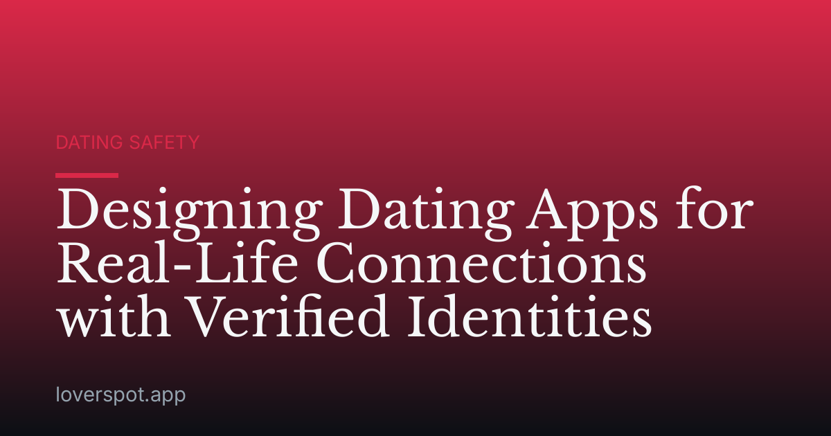 Designing Dating Apps for Real-Life Connections with Verified Identities