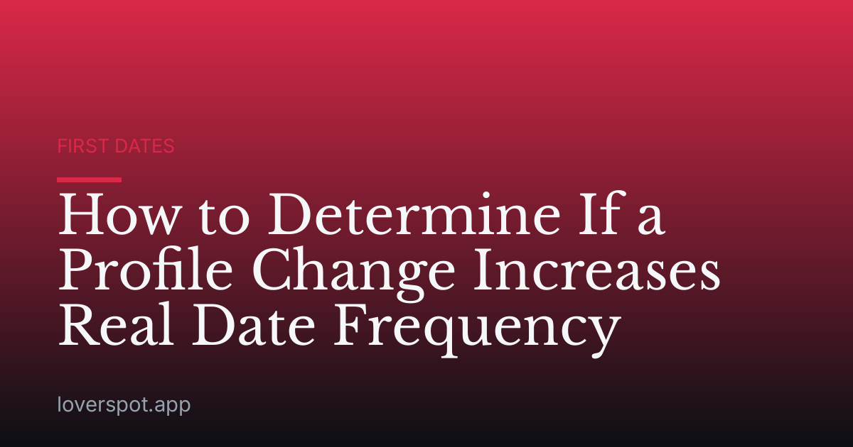 How to Determine If a Profile Change Increases Real Date Frequency