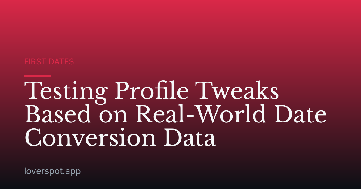 Testing Profile Tweaks Based on Real-World Date Conversion Data