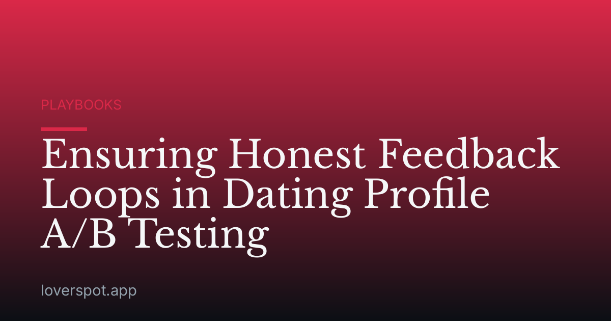 Ensuring Honest Feedback Loops in Dating Profile A/B Testing