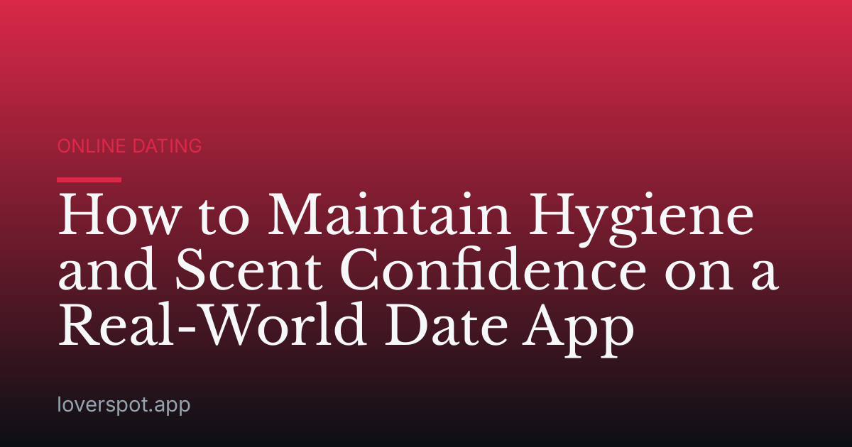 How to Maintain Hygiene and Scent Confidence on a Real-World Date App