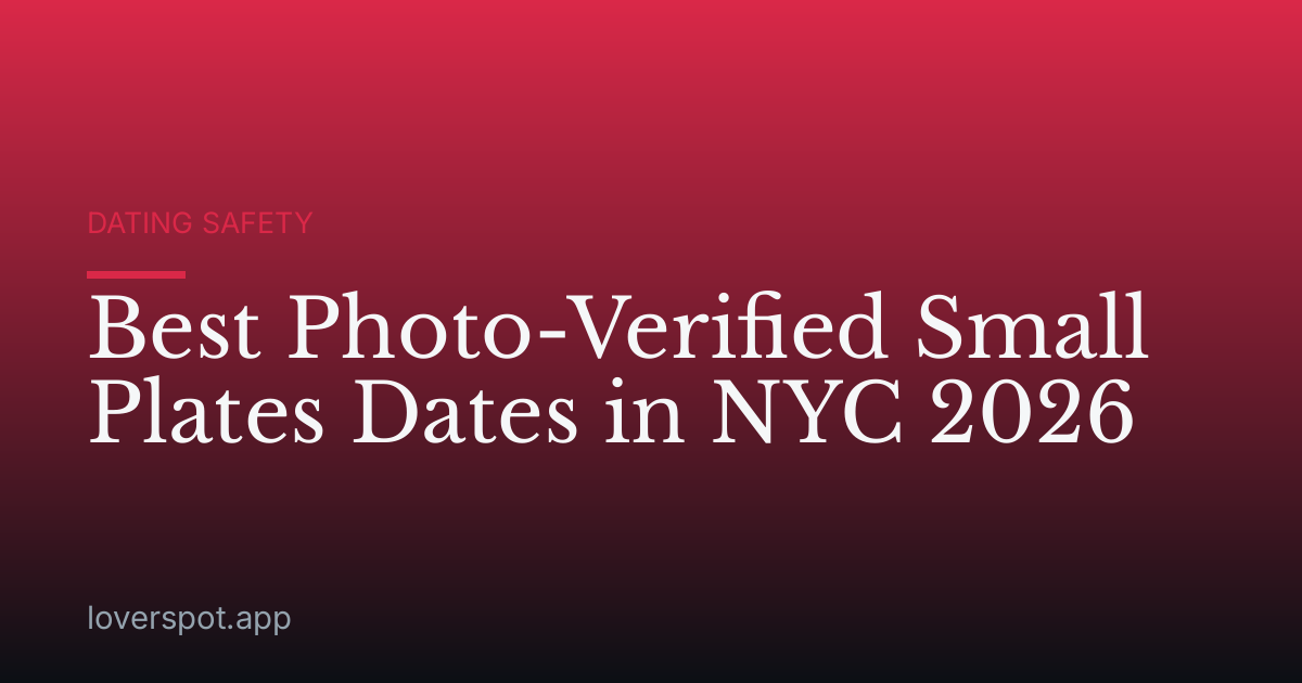 Best Photo-Verified Small Plates Dates in NYC 2026