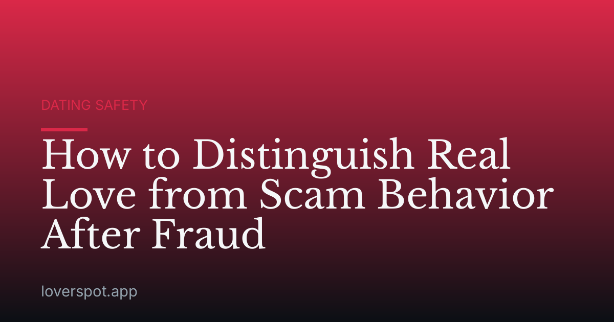 How to Distinguish Real Love from Scam Behavior After Fraud