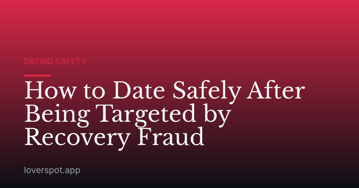 How to Date Safely After Being Targeted by Recovery Fraud