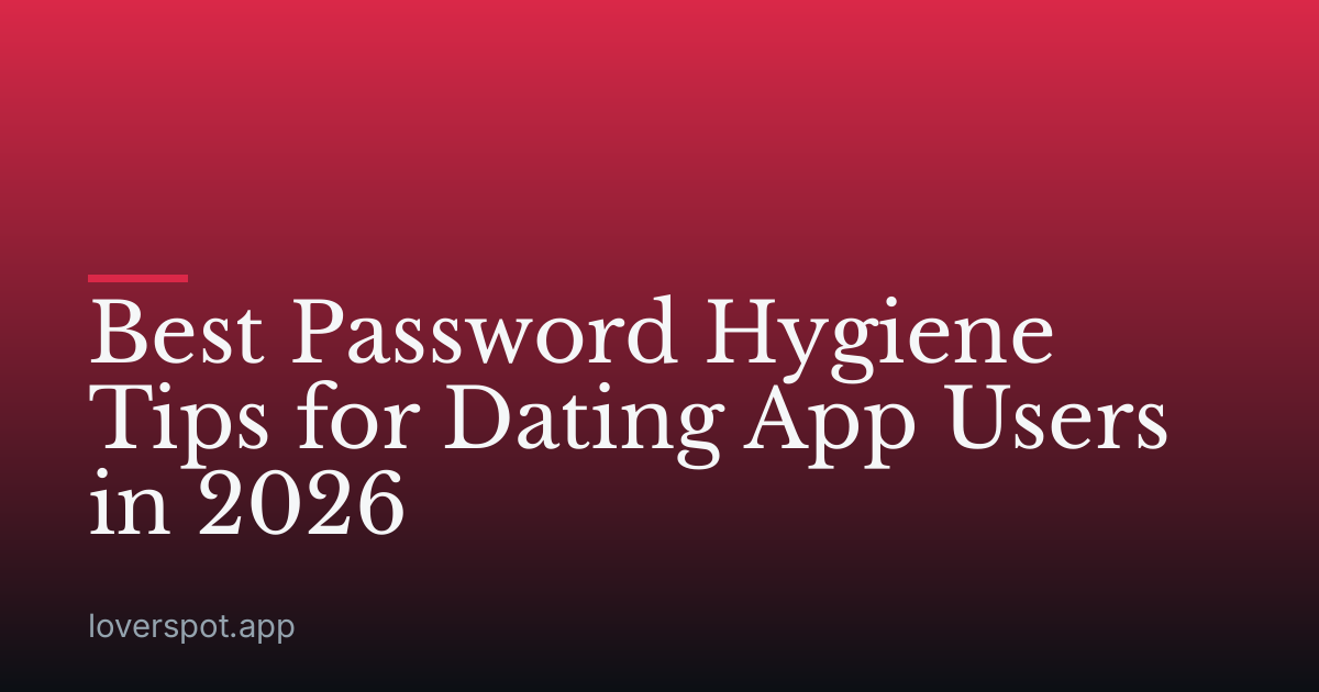 Best Password Hygiene Tips for Dating App Users in 2026