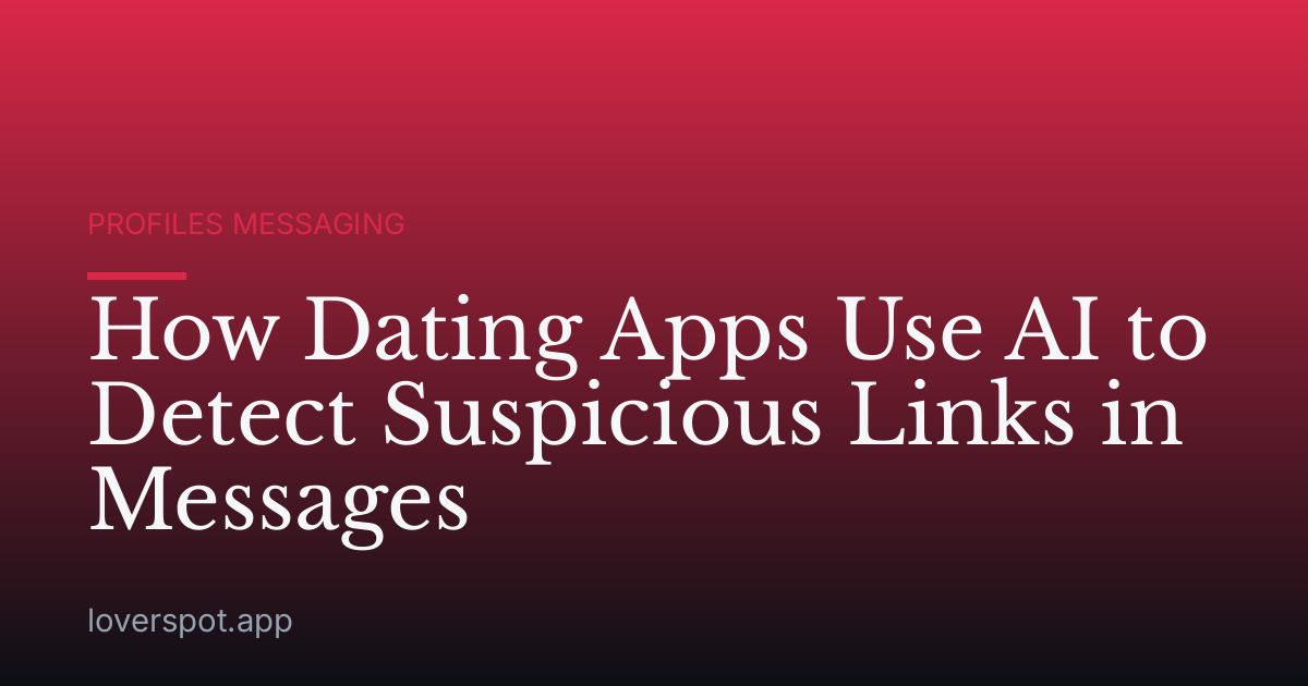 How Dating Apps Use AI to Detect Suspicious Links in Messages