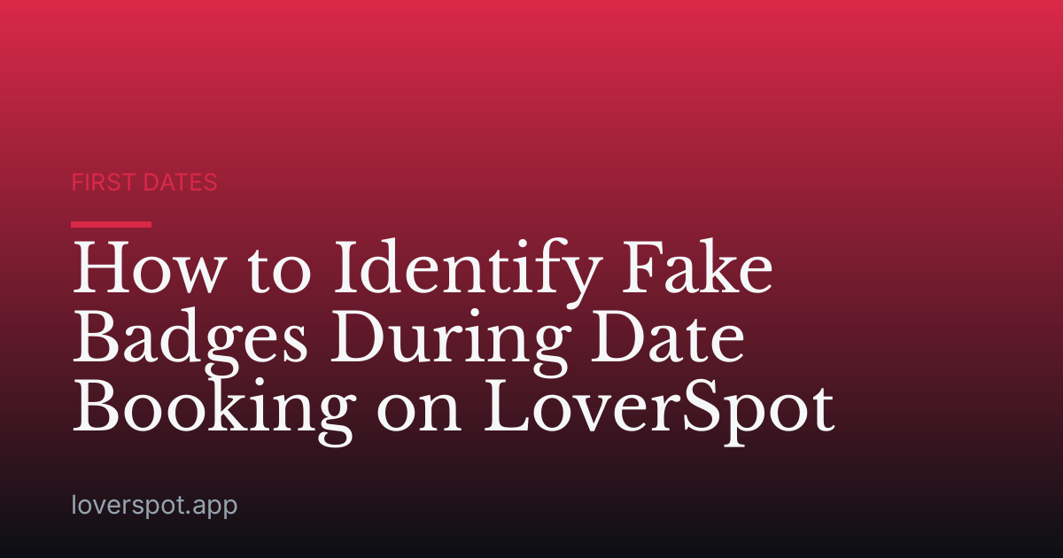 How to Identify Fake Badges During Date Booking on LoverSpot