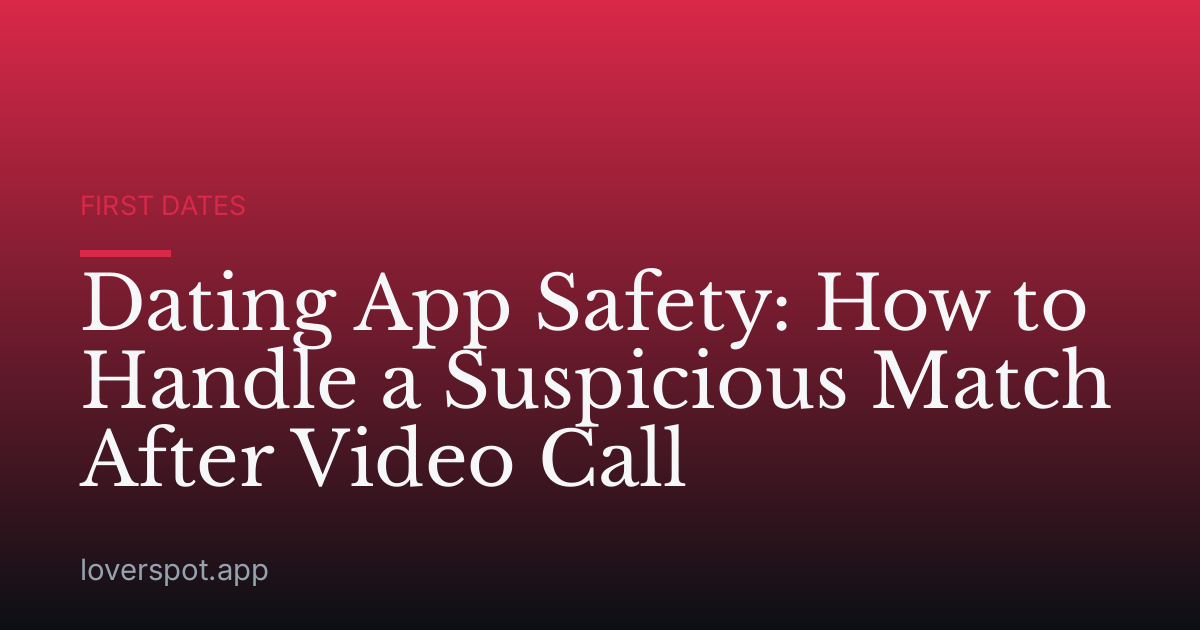 Dating App Safety: How to Handle a Suspicious Match After Video Call