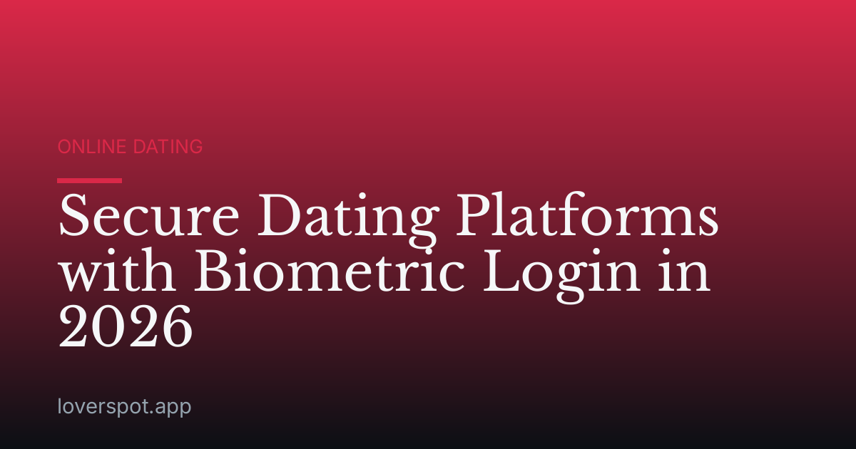 Secure Dating Platforms with Biometric Login in 2026