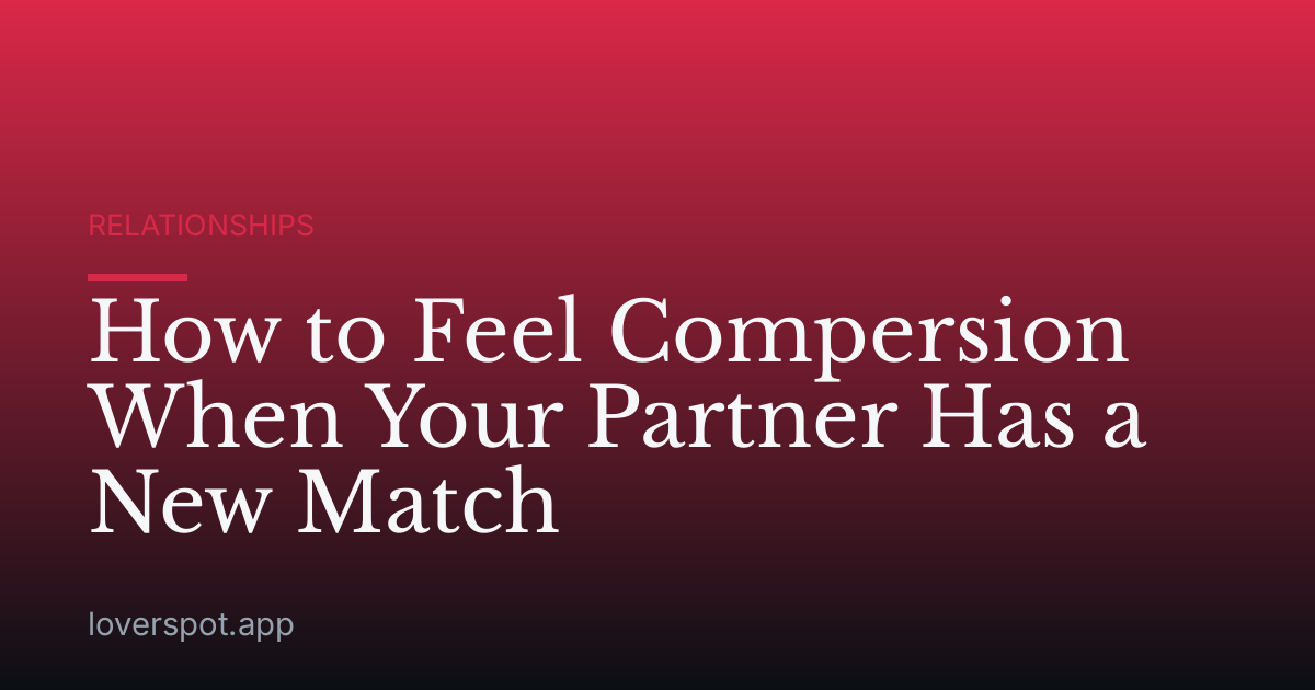 How to Feel Compersion When Your Partner Has a New Match