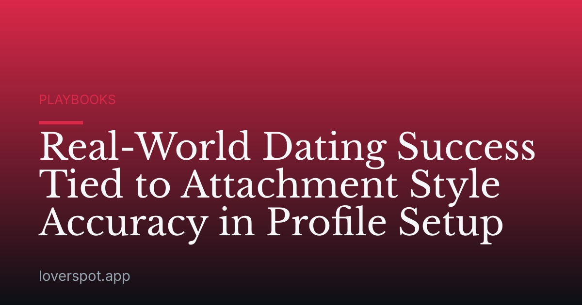 Real-World Dating Success Tied to Attachment Style Accuracy in Profile Setup