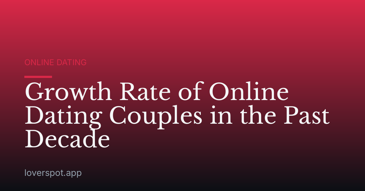 Growth Rate of Online Dating Couples in the Past Decade