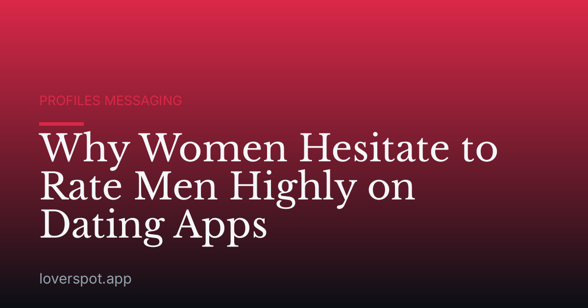 Why Women Hesitate to Rate Men Highly on Dating Apps