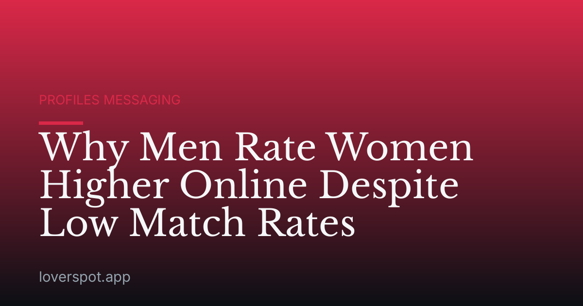 Why Men Rate Women Higher Online Despite Low Match Rates