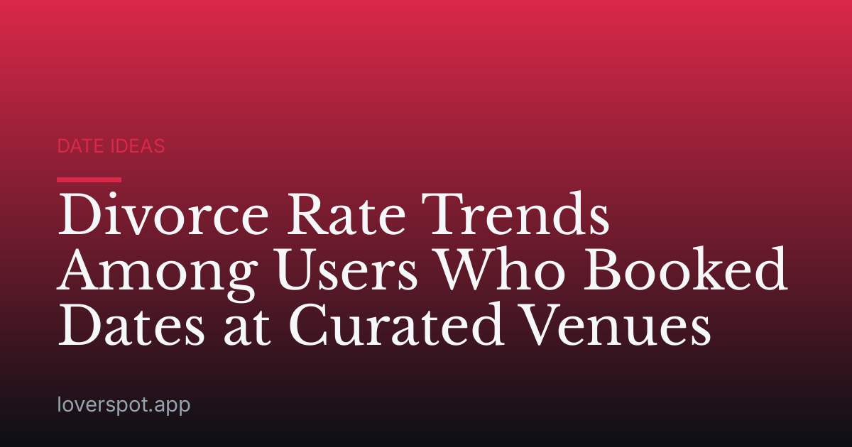 Divorce Rate Trends Among Users Who Booked Dates at Curated Venues
