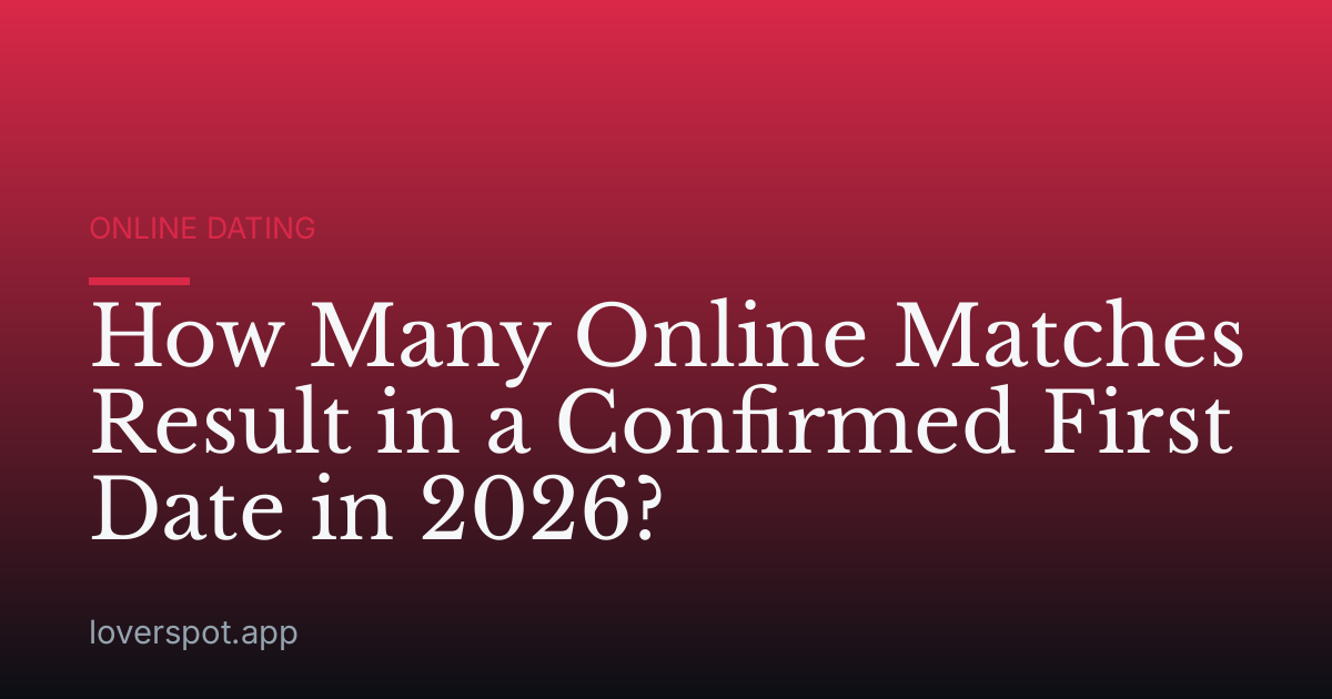 How Many Online Matches Result in a Confirmed First Date in 2026?