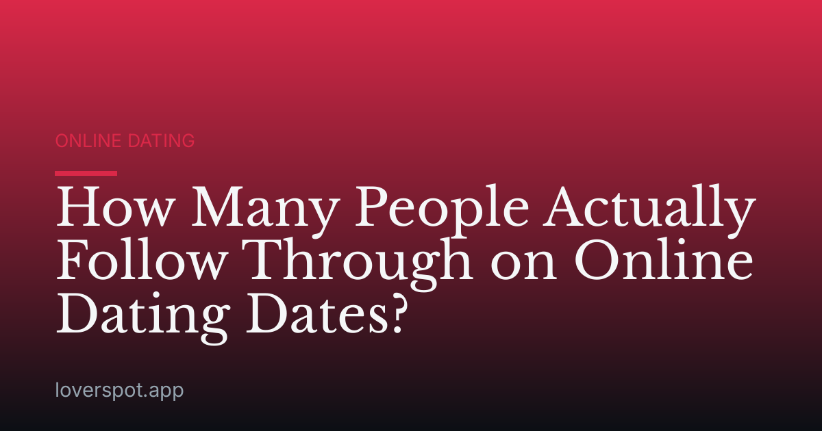 How Many People Actually Follow Through on Online Dating Dates?