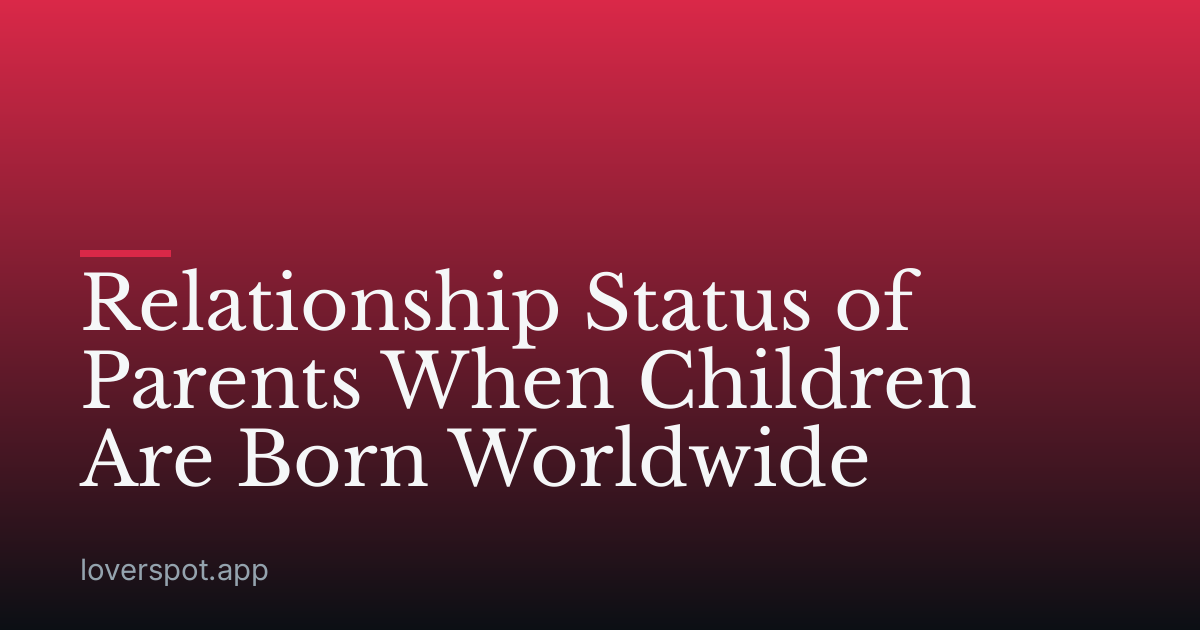 Relationship Status of Parents When Children Are Born Worldwide