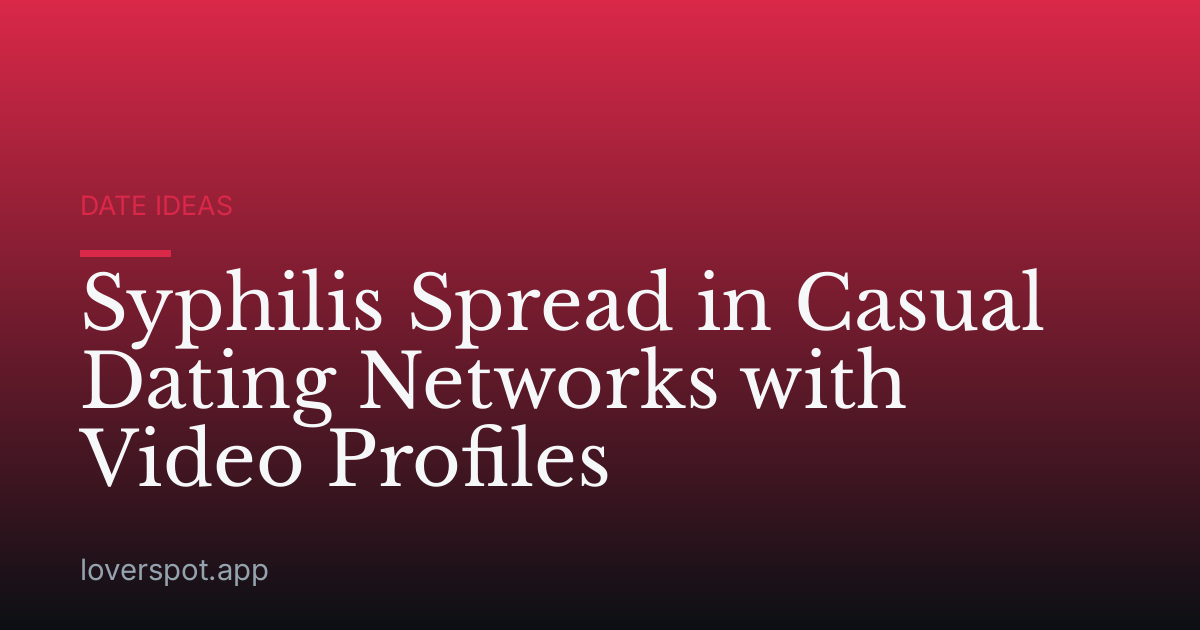 Syphilis Spread in Casual Dating Networks with Video Profiles