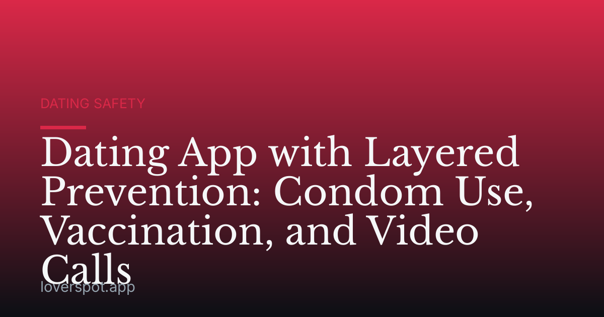 Dating App with Layered Prevention: Condom Use, Vaccination, and Video Calls