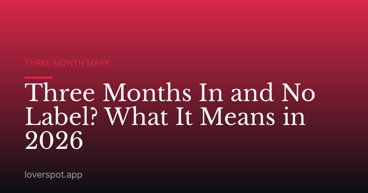 Three Months In and No Label? What It Means in 2026