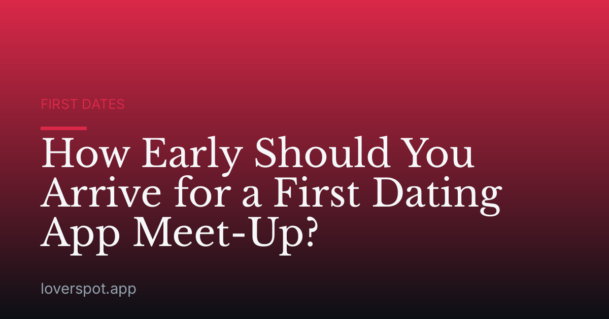 How Early Should You Arrive for a First Dating App Meet-Up?