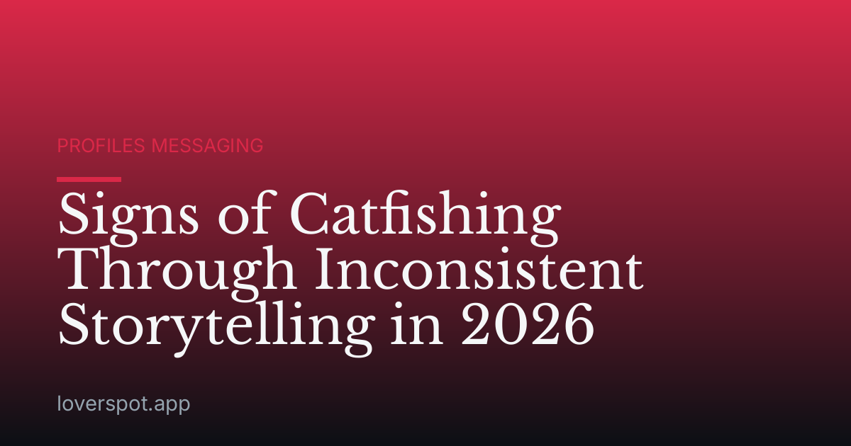 Signs of Catfishing Through Inconsistent Storytelling in 2026