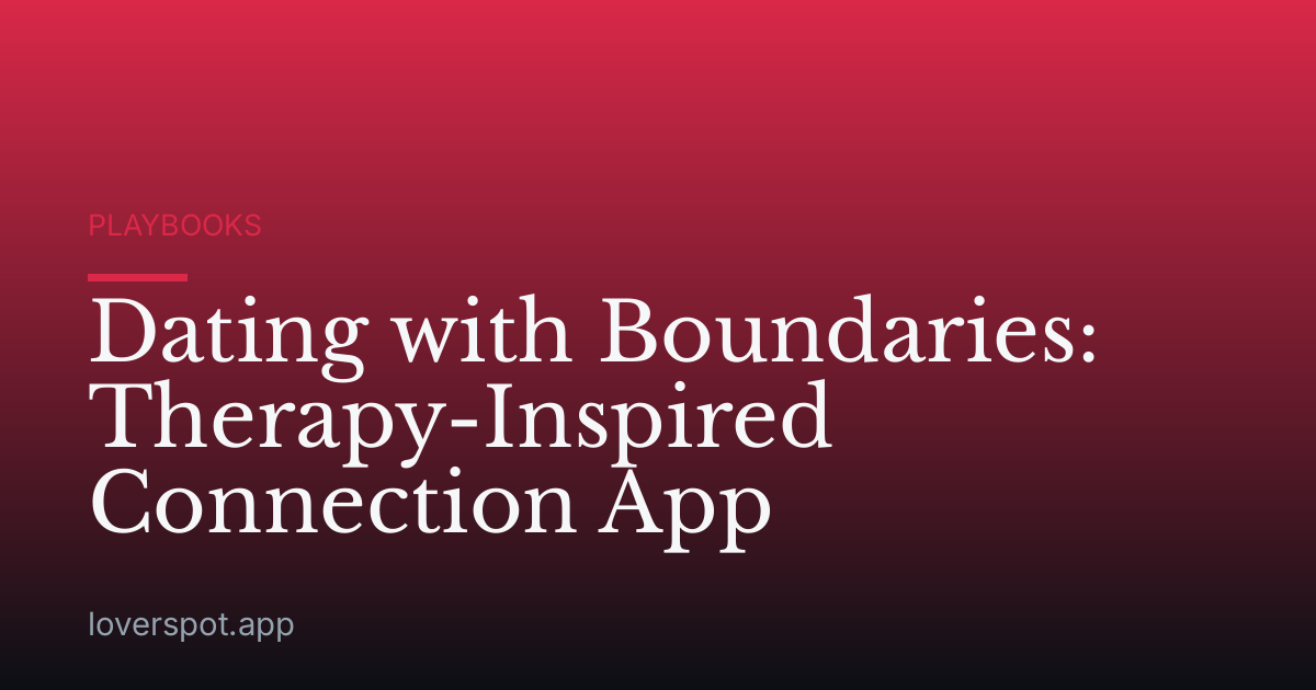 Dating with Boundaries: Therapy-Inspired Connection App