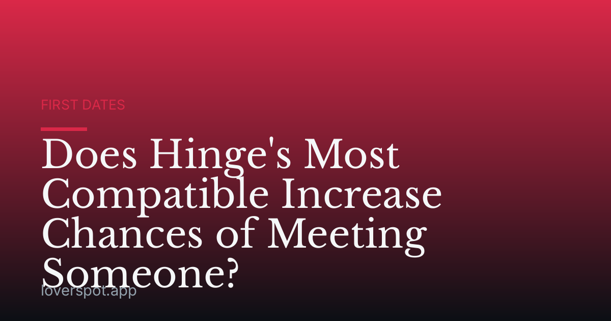Does Hinge's Most Compatible Increase Chances of Meeting Someone?