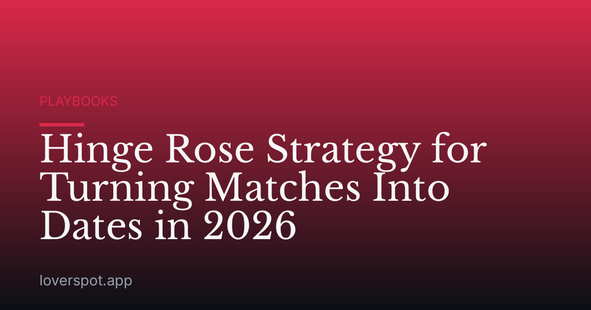Hinge Rose Strategy for Turning Matches Into Dates in 2026