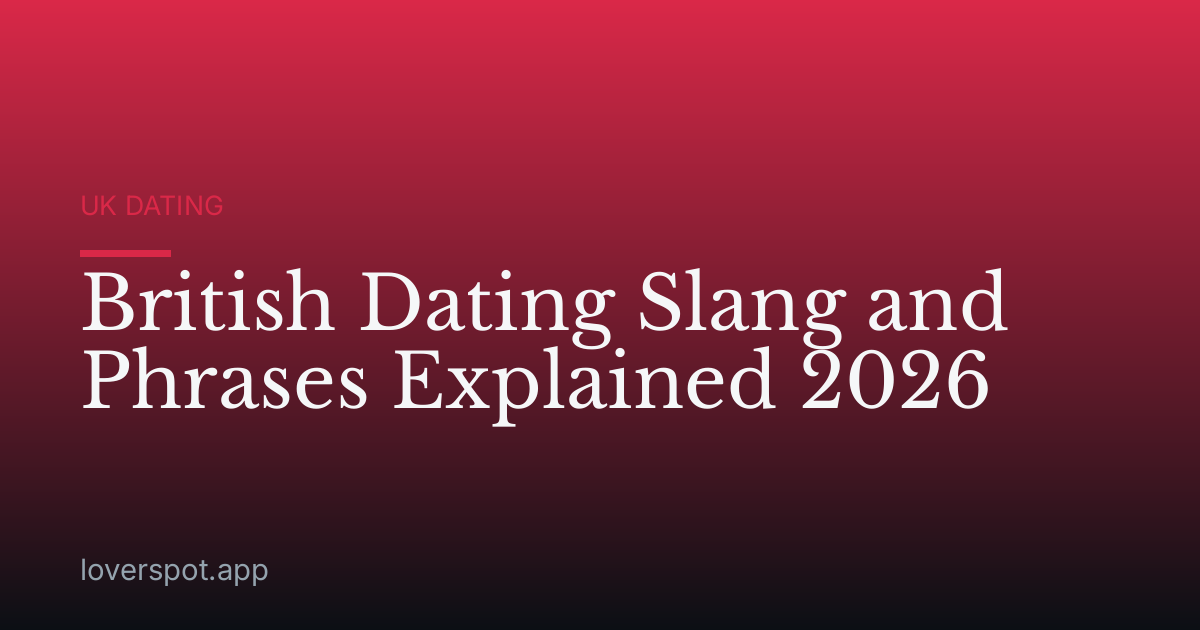 British Dating Slang and Phrases Explained 2026