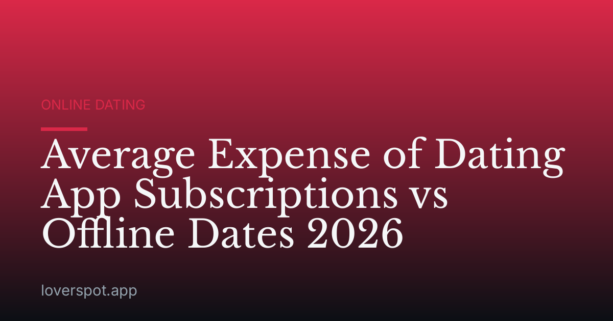 Average Expense of Dating App Subscriptions vs Offline Dates 2026