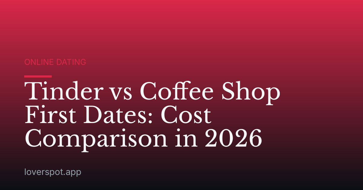 Tinder vs Coffee Shop First Dates: Cost Comparison in 2026