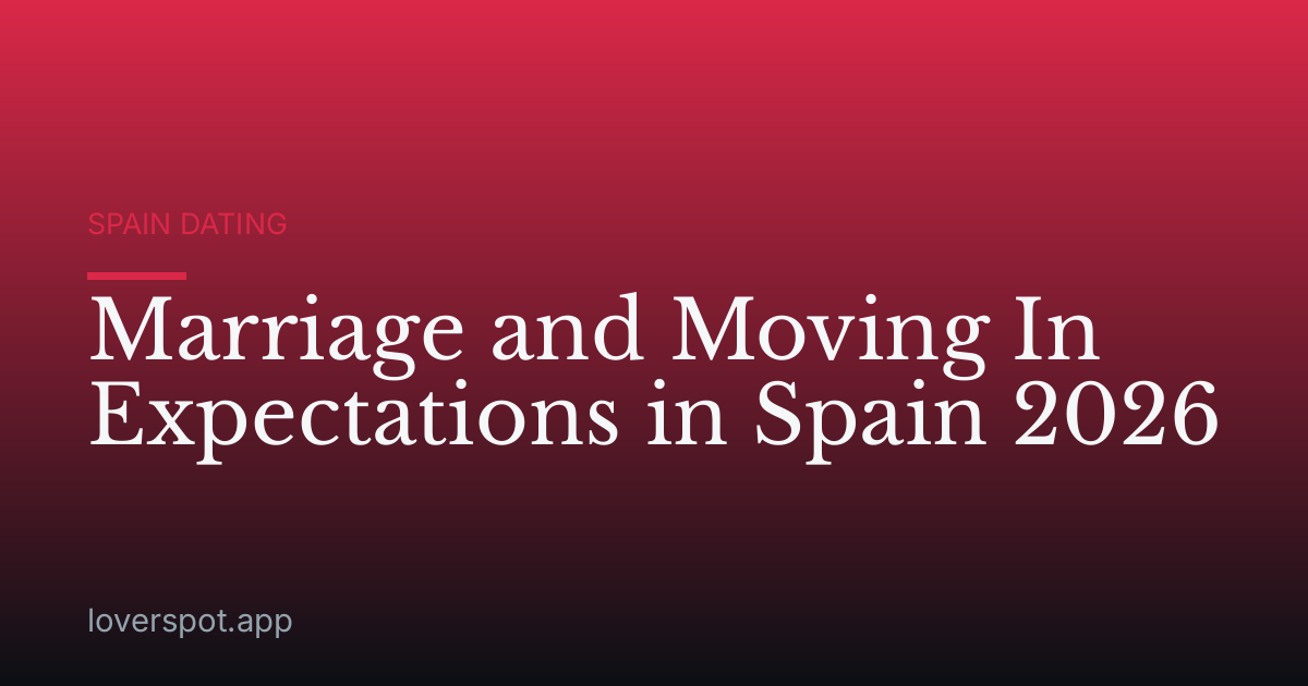 Marriage and Moving In Expectations in Spain 2026