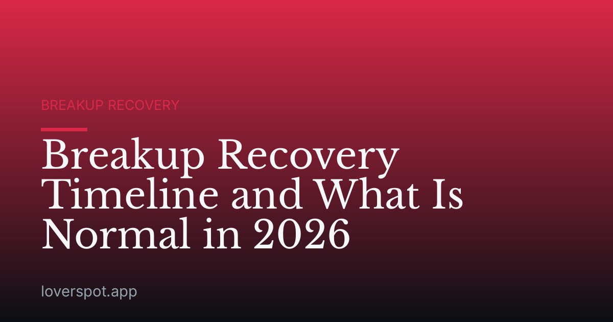 Breakup Recovery Timeline and What Is Normal in 2026