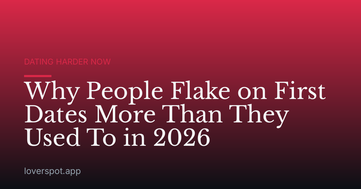 Why People Flake on First Dates More Than They Used To in 2026